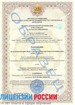 Образец разрешение Сарапул Сертификат ISO 50001